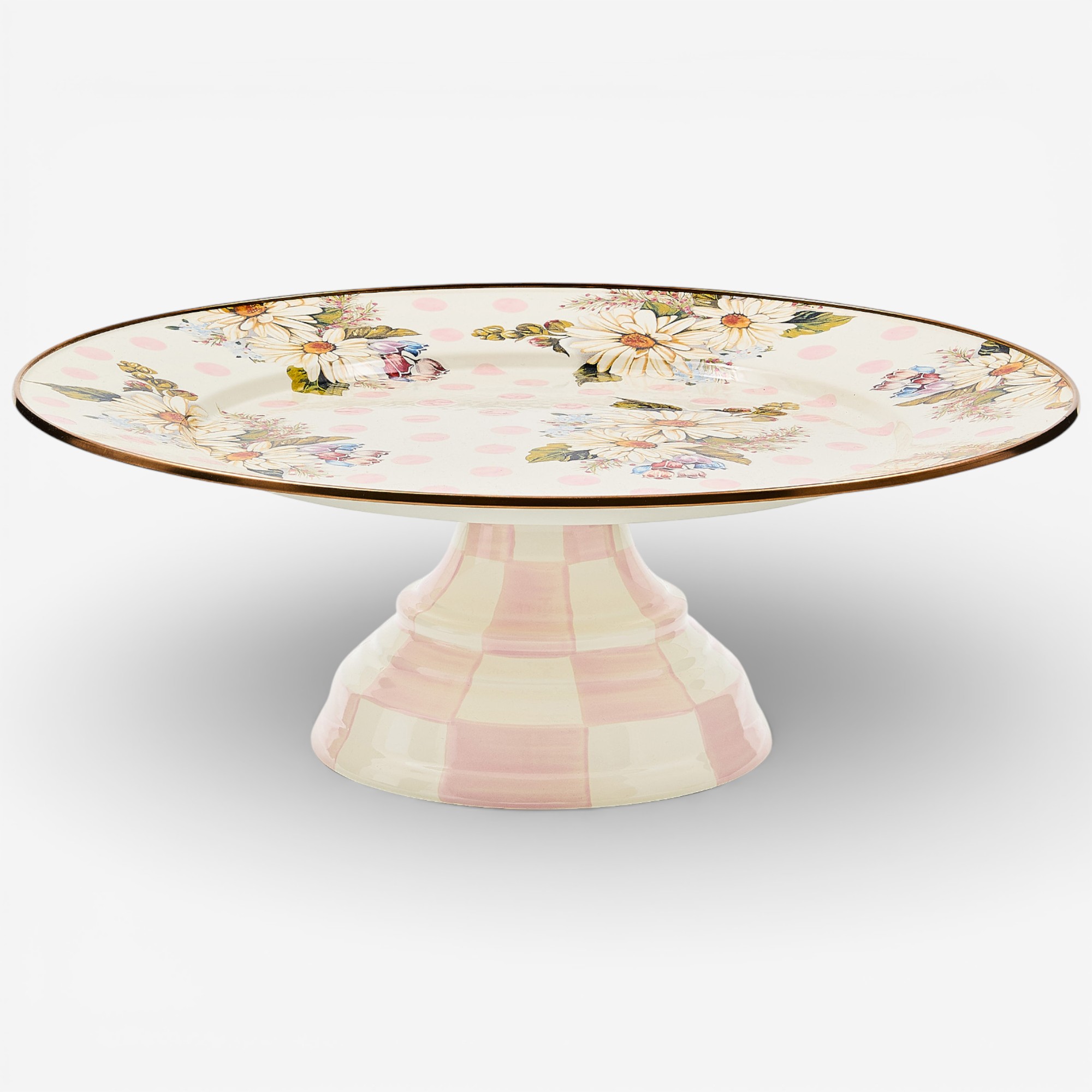 【新品】McKenzie-Childs 花柄プレート Mackenzie-Childs Wildflowers Pink Large Pedestal Platter - TSC.ca