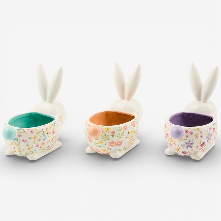 Image 105705_ALTMORE1.jpg, Product 105-705 / Price $200.00, Mackenzie-Childs Posie Patch Ceramic Rabbit Candy Dishes (Set of 3) from MacKenzie Childs on TSC.ca's Kitchen department