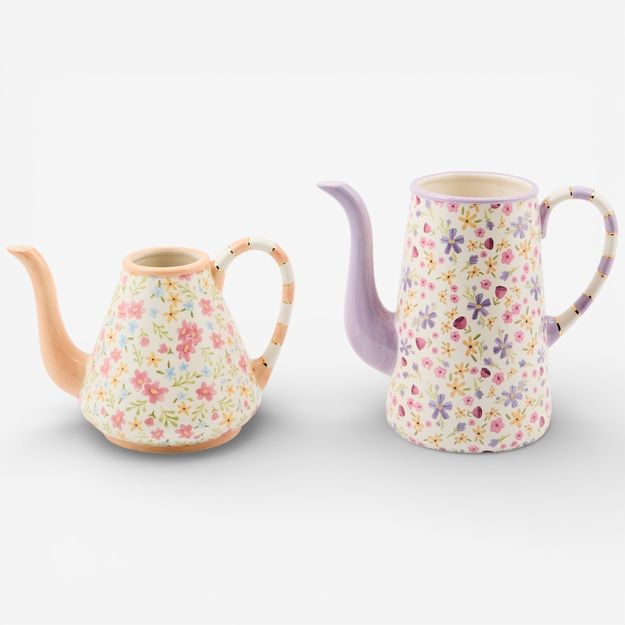 Image 105707_ALTMORE1.jpg, Product 105-707 / Price $300.00, Mackenzie-Childs Posie Patch Ceramic Teapot Vase - Set of 2 from MacKenzie Childs on TSC.ca's Home & Garden department