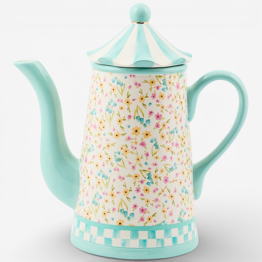 Image 105710.jpg, Product 105-710 / Price $200.00, Mackenzie-Childs Posie Patch Ceramic Teapot from MacKenzie Childs on TSC.ca's Kitchen department