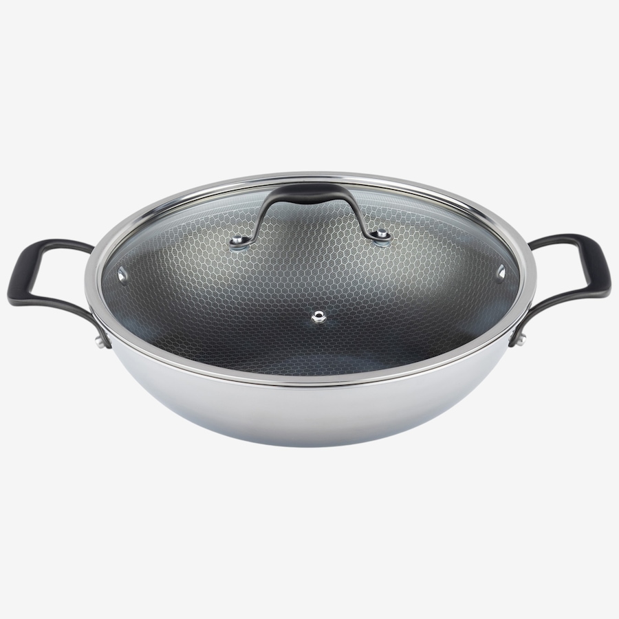 Image 105723_ALTMORE1.jpg, Product 105-723 / Price $299.99, Chef Michael Smith Meyer 32-cm HybridClad Wok with Glass Cover from Meyer on TSC.ca's Kitchen department