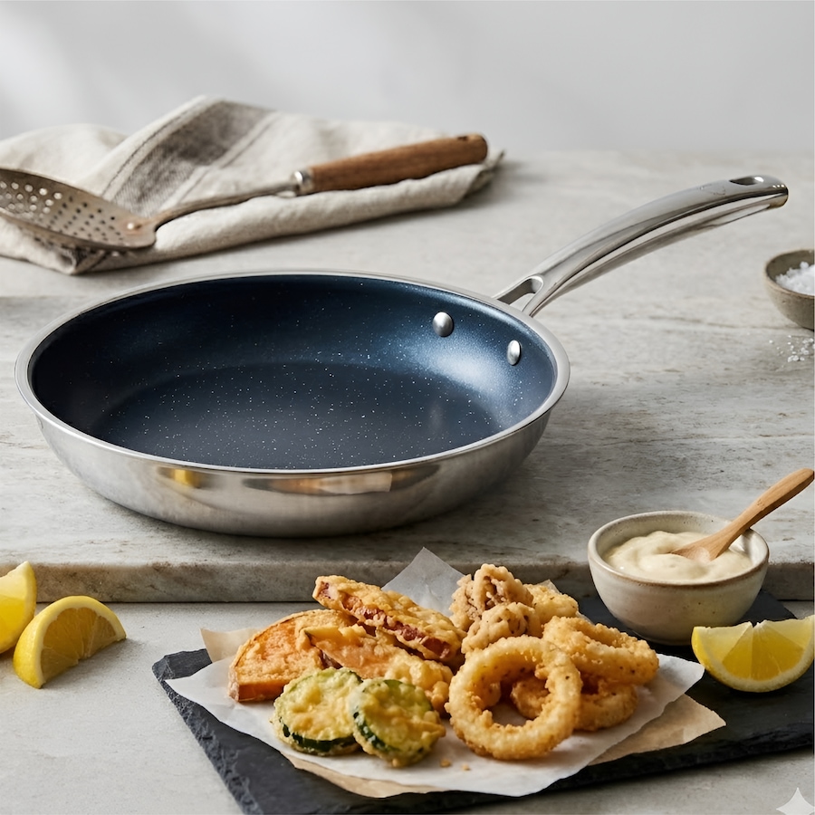 Image 105775_ALTMORE3.jpg, Product 105-775 / Price $39.99, Curtis Stone 9.5" Tri-Ply Frypan from Curtis Stone on TSC.ca's Kitchen department