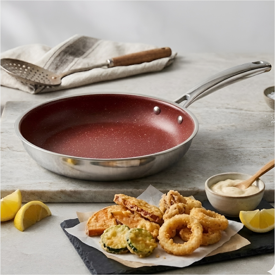 Image 105775_ALTMORE4.jpg, Product 105-775 / Price $39.99, Curtis Stone 9.5" Tri-Ply Frypan from Curtis Stone on TSC.ca's Kitchen department