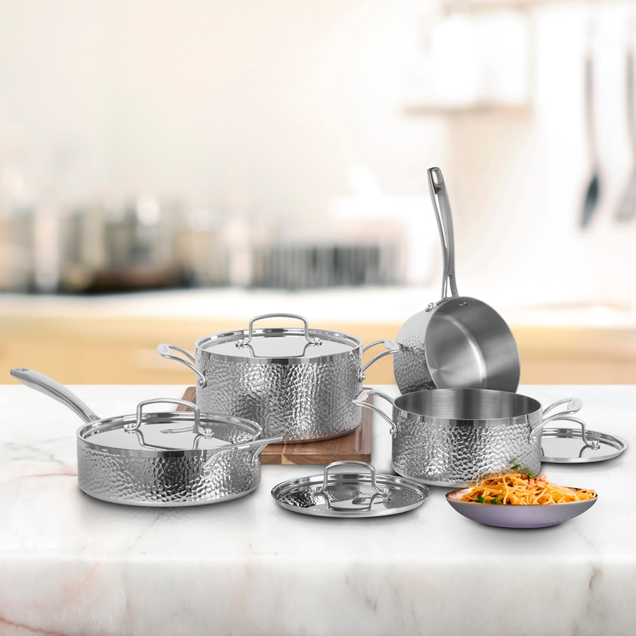 Image 105784_ALTMORE2.jpg, Product 105-784 / Price $199.99, Cuisinart Eight-Piece Vintage Hand Hammered Tri-Ply Cookware Set from Cuisinart on TSC.ca's Kitchen department