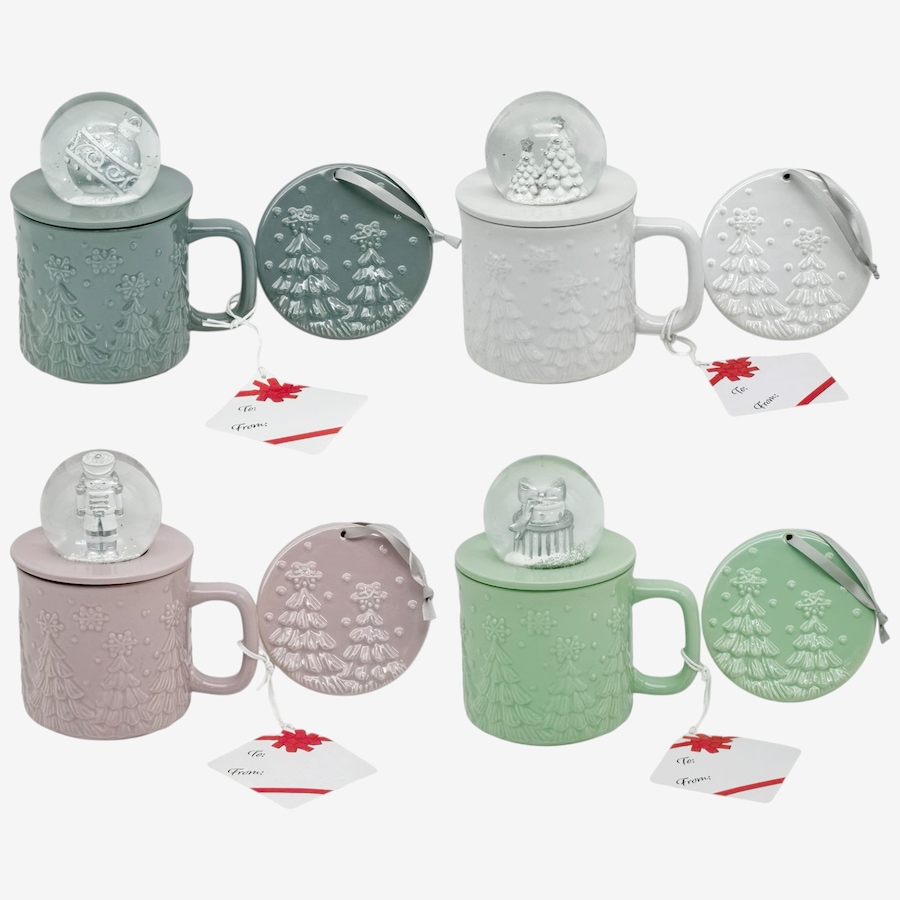 Image 105819_FROFX.jpg, Product 105-819 / Price $69.99, temp-tations Set of 4 18oz Mugs with Lid-It Ornaments and Snow Globe Lids with Gift Box from temp-tations on TSC.ca's Kitchen department