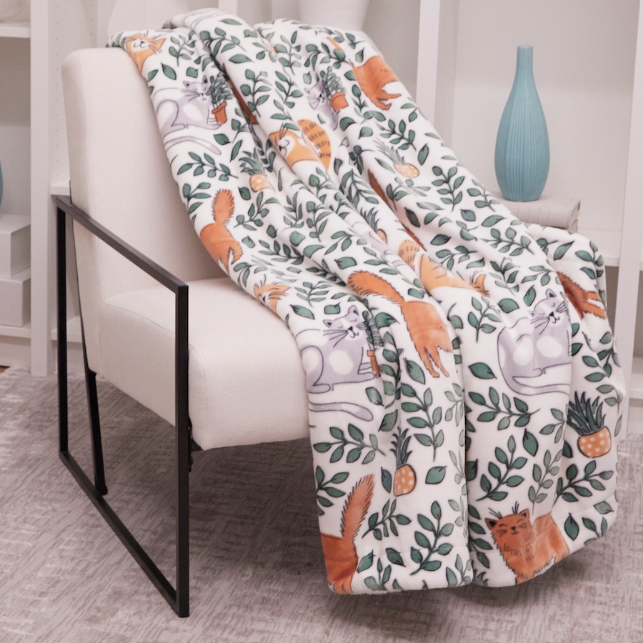 Image 105850.jpg, Product 105-850 / Price $24.99, Home Suite Cat Garden Throw from Home Suite on TSC.ca's Home & Garden department
