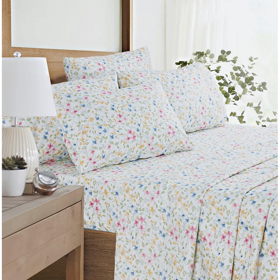 Image 105857_FLO.jpg, Product 105-857 / Price $39.99, Claro Living 6-Piece Microfibre Sheet Set (solid) from Claro Living Home on TSC.ca's Home & Garden department