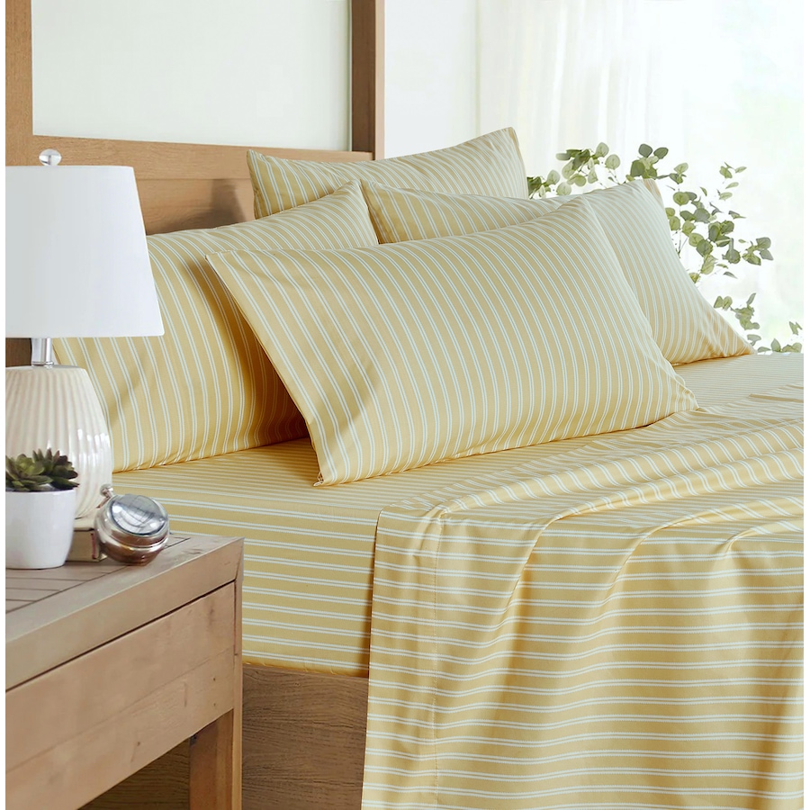 Image 105858_ALAGM.jpg, Product 105-858 / Price $39.99, Claro Living 6-Piece Microfibre Sheet Set (stripes) from Claro Living Home on TSC.ca's Home & Garden department