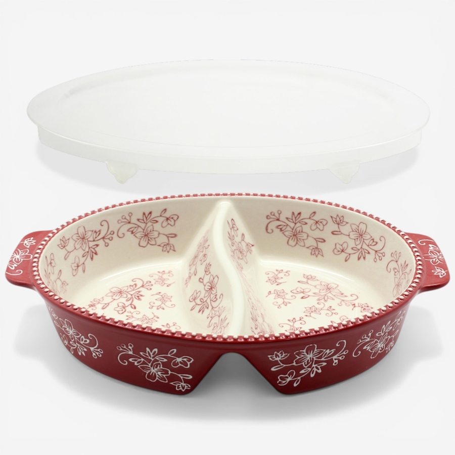 Image 105866_FLCRN.jpg, Product 105-866 / Price $39.99, temp-tations 2-Quart Divided Baker from temp-tations on TSC.ca's Kitchen department