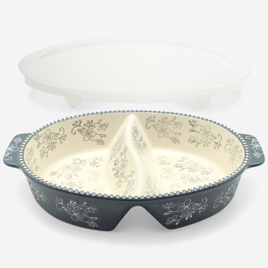 Image 105866_FLLGR.jpg, Product 105-866 / Price $39.99, temp-tations 2-Quart Divided Baker from temp-tations on TSC.ca's Kitchen department