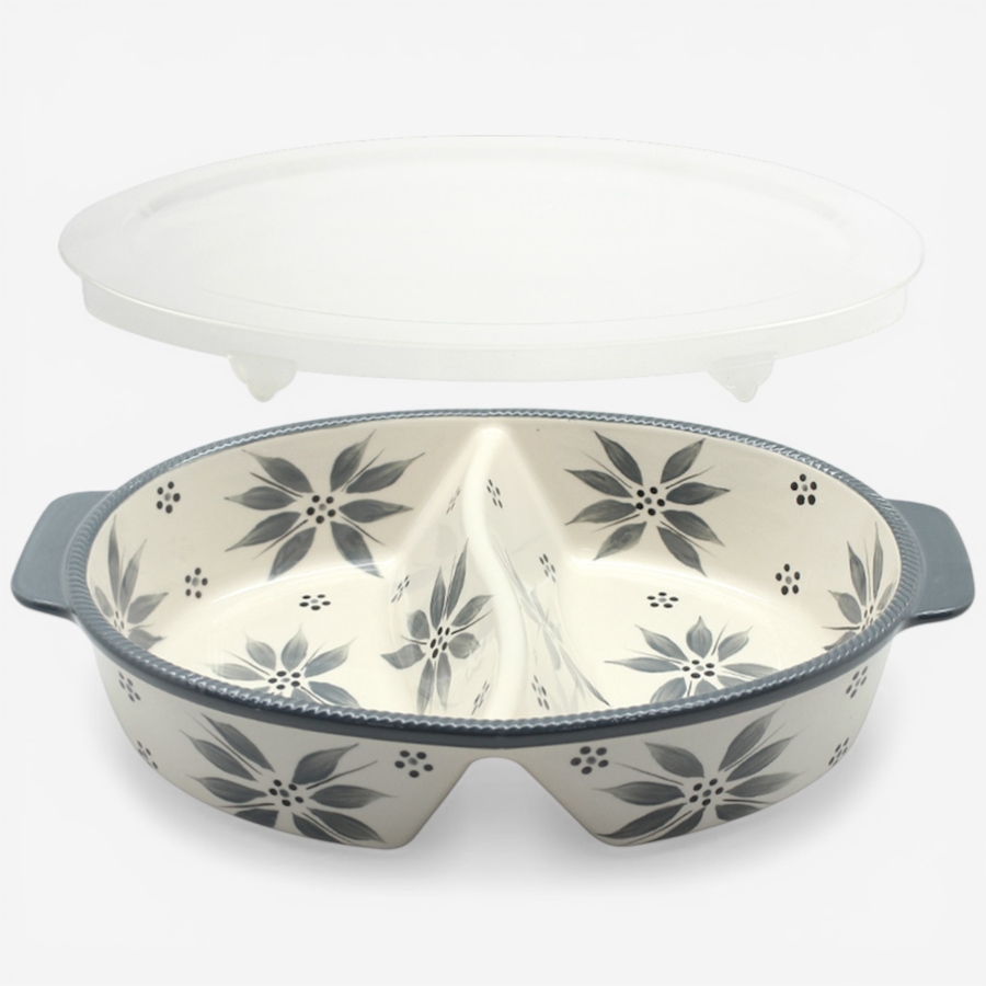 Image 105866_ODWGR.jpg, Product 105-866 / Price $39.99, temp-tations 2-Quart Divided Baker from temp-tations on TSC.ca's Kitchen department