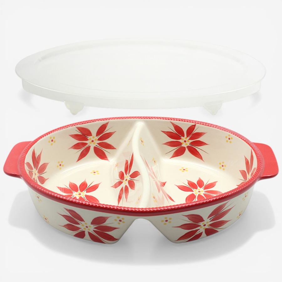 Image 105866_OWRED.jpg, Product 105-866 / Price $39.99, temp-tations 2-Quart Divided Baker from temp-tations on TSC.ca's Kitchen department
