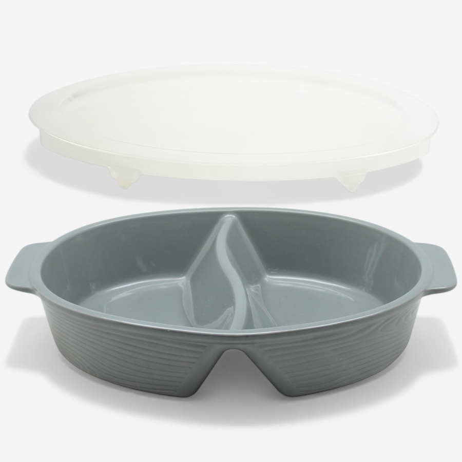 Image 105866_WOOLG.jpg, Product 105-866 / Price $39.99, temp-tations 2-Quart Divided Baker from temp-tations on TSC.ca's Kitchen department