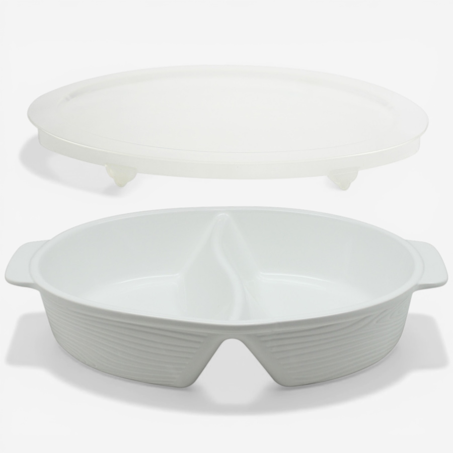 Image 105866_WOOLW.jpg, Product 105-866 / Price $39.99, temp-tations 2-Quart Divided Baker from temp-tations on TSC.ca's Kitchen department