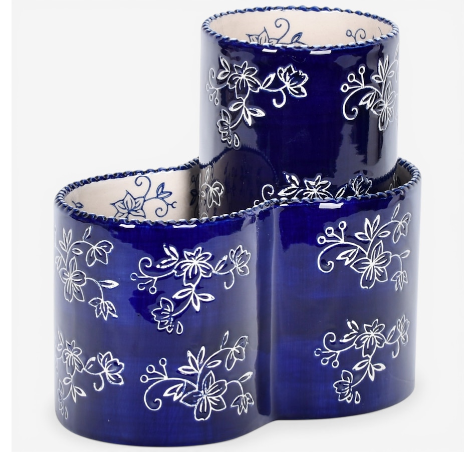 Image 105867_FLBLU.jpg, Product 105-867 / Price $29.99, temp-tations Multi-Store Utensil Crock from temp-tations on TSC.ca's Home & Garden department
