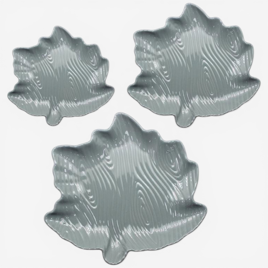 Image 105872_GRY.jpg, Product 105-872 / Price $39.99, temp-tations Woodland Leaf Plates (set of 3) from temp-tations on TSC.ca's Kitchen department
