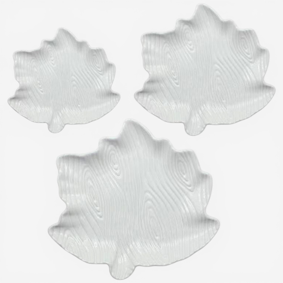 Image 105872_WHT.jpg, Product 105-872 / Price $39.99, temp-tations Woodland Leaf Plates (set of 3) from temp-tations on TSC.ca's Kitchen department