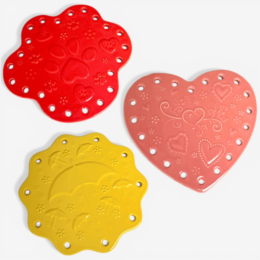 Image 105883.jpg, Product 105-883 / Price $24.99, temp-tations Pierced Ceramic Trivets (set of 3) from temp-tations on TSC.ca's Kitchen department
