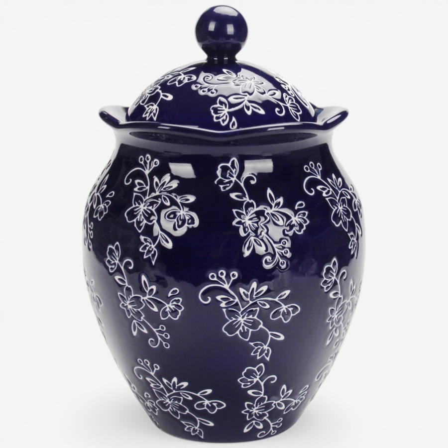 Image 105884_FLBLU.jpg, Product 105-884 / Price $49.99, temp-tations 2.5-Quart Cookie Jar from temp-tations on TSC.ca's Kitchen department