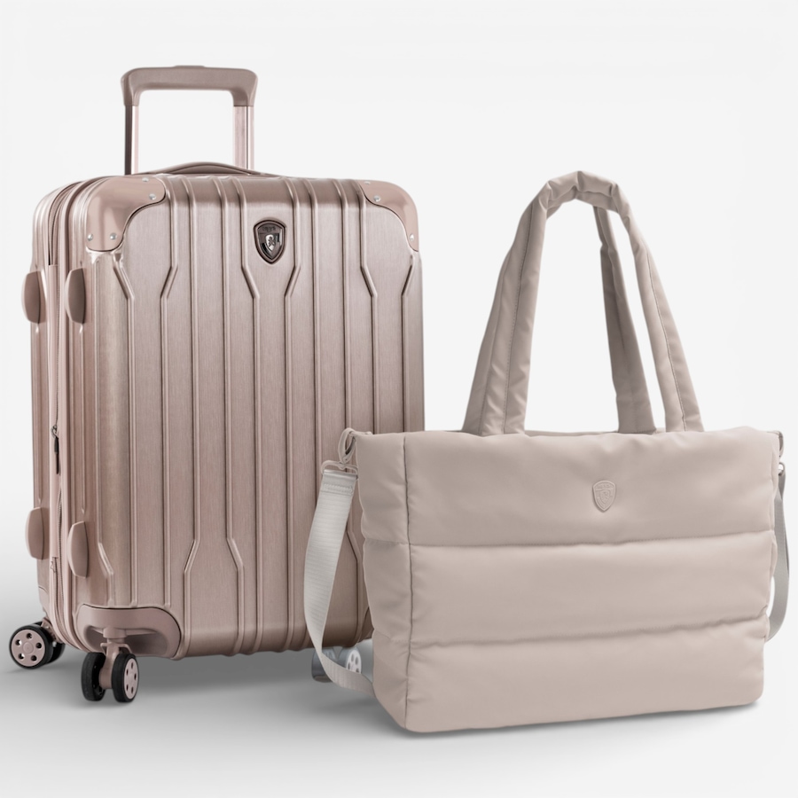 Image 105929_ATSHR.jpg, Product 105-929 / Price $319.99, Heys Xtrak 21" Carry-On Spinner with Puffer Travel Tote from Heys on TSC.ca's Home & Garden department