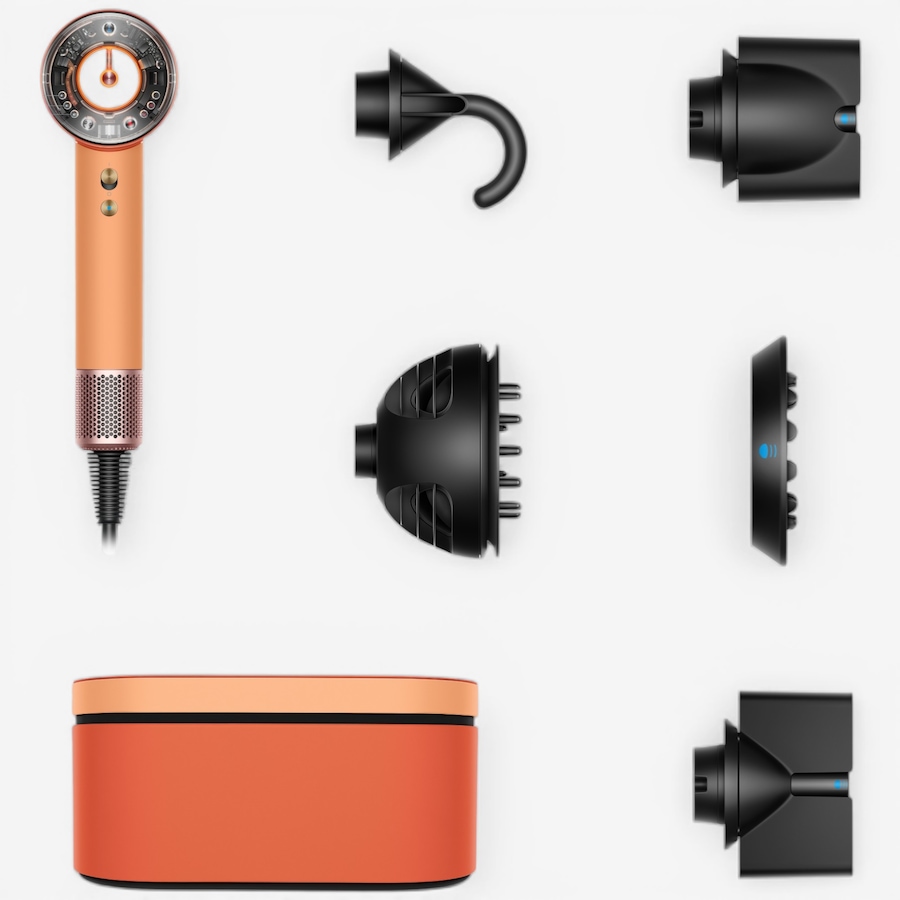 Image 105974_ALTMORE1.jpg, Product 105-974 / Price $499.99, Limited Edition Dyson Supersonic Nural Hair Dryer in Ceramic Apricot and Topaz from Dyson on TSC.ca's Beauty department