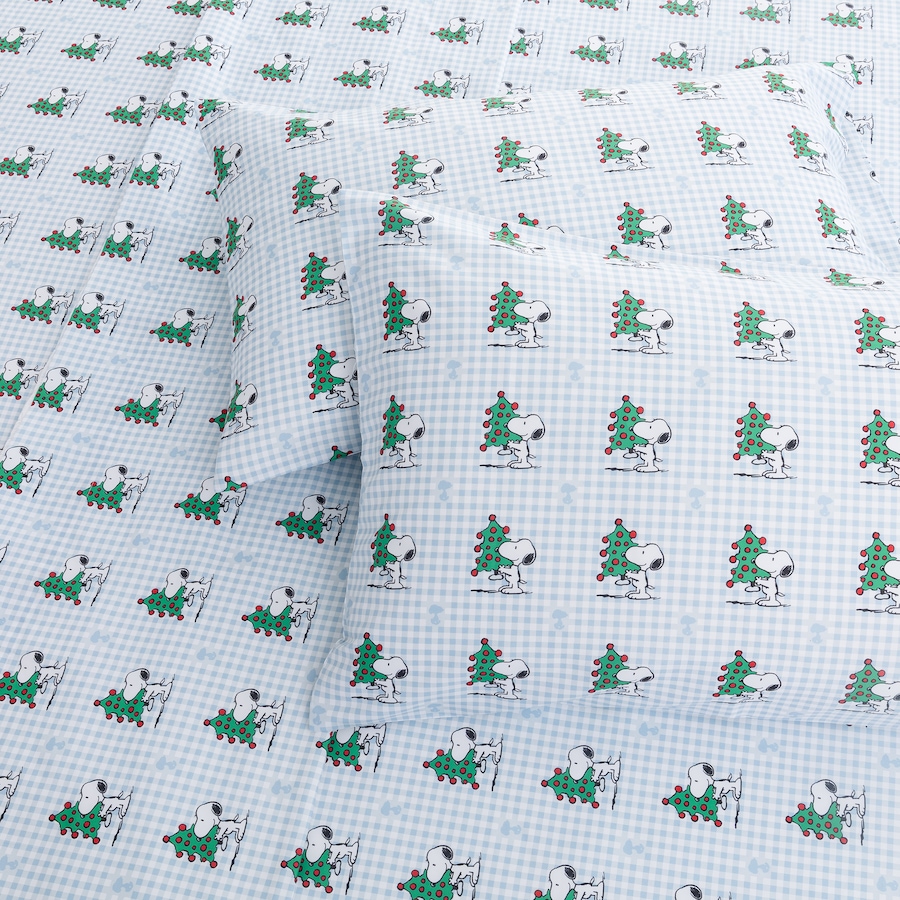 Image 105996_ALTMORE10.jpg, Product 105-996 / Price $39.99 - $44.99, Peanuts Holiday Microfibre Sheet Set from Berkshire on TSC.ca's Home & Garden department