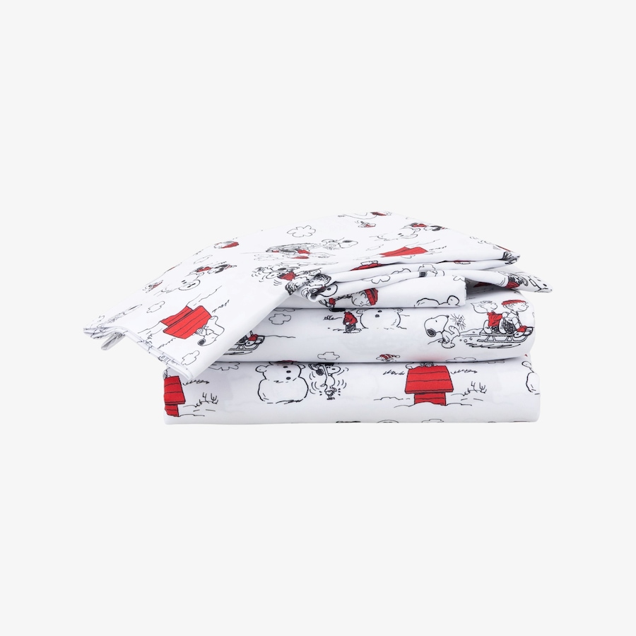 Image 105996_ALTMORE13.jpg, Product 105-996 / Price $39.99 - $44.99, Peanuts Holiday Microfibre Sheet Set from Berkshire on TSC.ca's Home & Garden department
