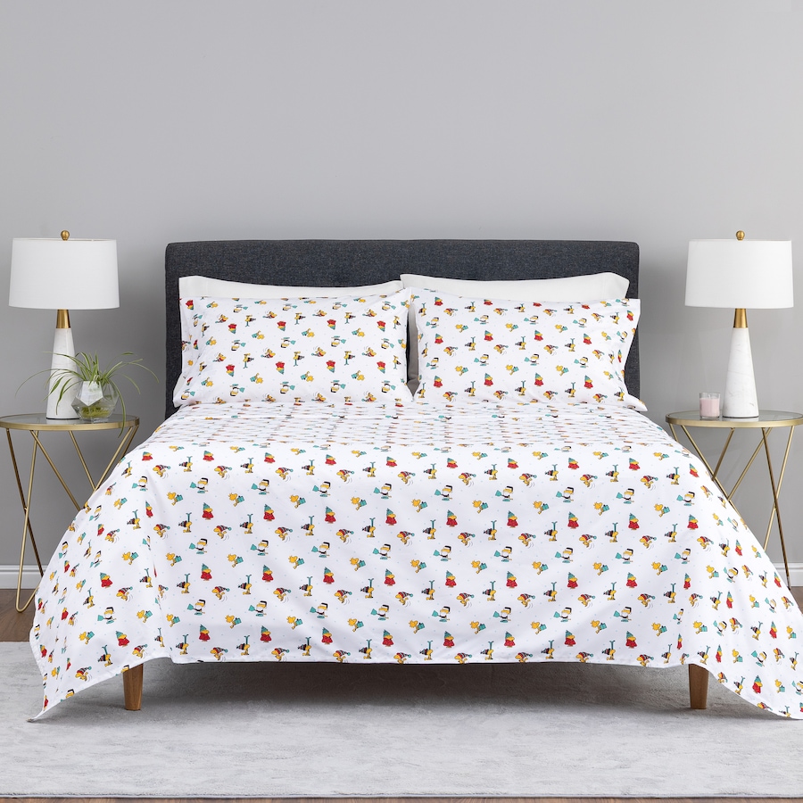 Image 105996_CRSWK.jpg, Product 105-996 / Price $39.99 - $44.99, Peanuts Holiday Microfibre Sheet Set from Berkshire on TSC.ca's Home & Garden department