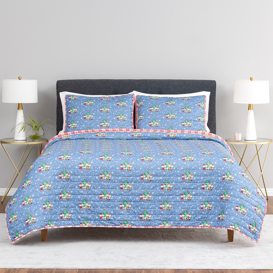 Image 105997_ALTMORE3.jpg, Product 105-997 / Price $79.99, Berkshire Peanuts Pin Holiday Quilt Set from Berkshire on TSC.ca's Home & Garden department