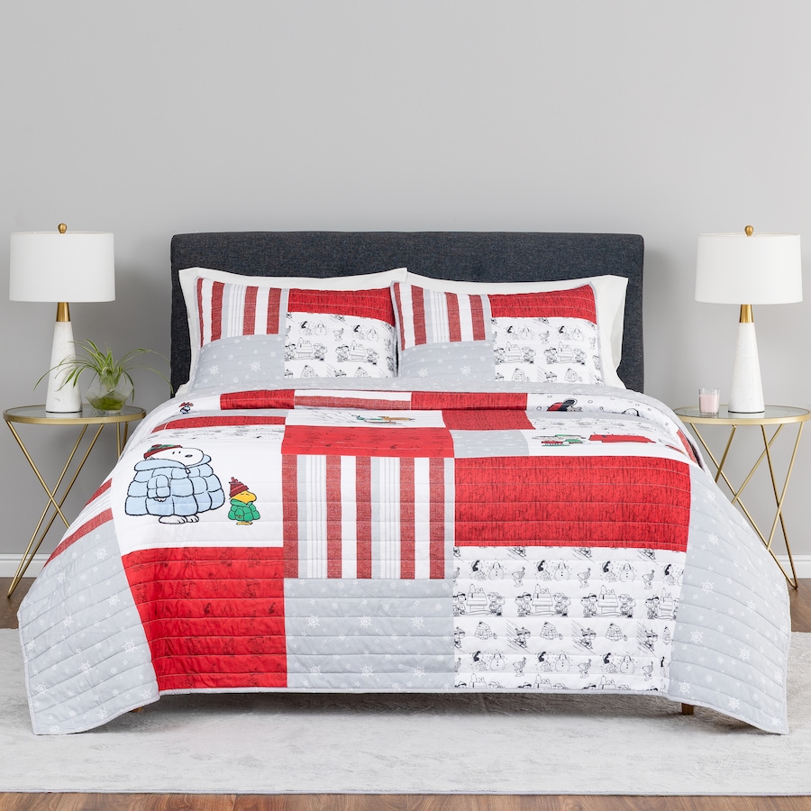 Image 105997_ALTMORE8.jpg, Product 105-997 / Price $79.99, Berkshire Peanuts Pin Holiday Quilt Set from Berkshire on TSC.ca's Home & Garden department