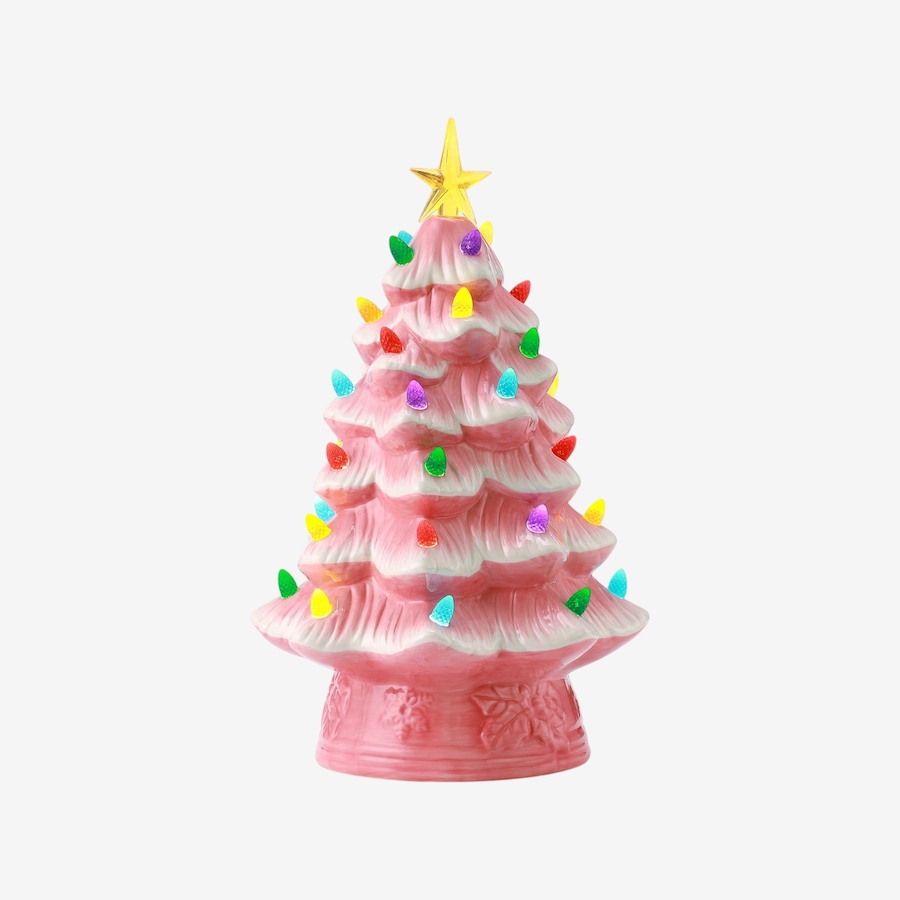 Image 106133_PNK.jpg, Product 106-133 / Price $39.99, Mr. Christmas 12" Nostalgic Ceramic Christmas Tree from Mr. Christmas on TSC.ca's Home & Garden department