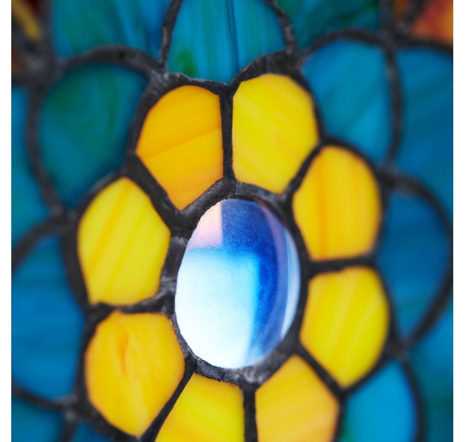 Image 106533_ALTMORE1.jpg, Product 106-533 / Price $309.99, Tiffany-Style Peacock Star Stained-Glass Window Panel (24"H) from Tiffany Style Lighting on TSC.ca's Home & Garden department