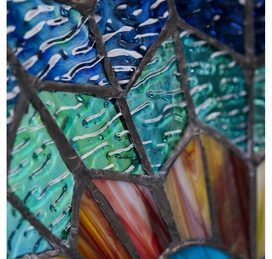 Image 106533_ALTMORE3.jpg, Product 106-533 / Price $309.99, Tiffany-Style Peacock Star Stained-Glass Window Panel (24"H) from Tiffany Style Lighting on TSC.ca's Home & Garden department