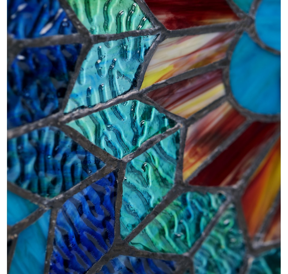Image 106533_ALTMORE4.jpg, Product 106-533 / Price $309.99, Tiffany-Style Peacock Star Stained-Glass Window Panel (24"H) from Tiffany Style Lighting on TSC.ca's Home & Garden department