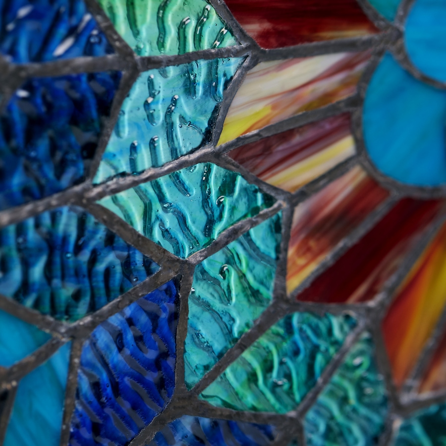 Image 106533_ALTMORE4.jpg, Product 106-533 / Price $309.99, Tiffany-Style Peacock Star Stained-Glass Window Panel (24"H) from Tiffany Style Lighting on TSC.ca's Home & Garden department