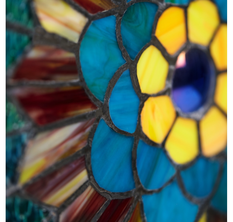 Image 106533_ALTMORE5.jpg, Product 106-533 / Price $309.99, Tiffany-Style Peacock Star Stained-Glass Window Panel (24"H) from Tiffany Style Lighting on TSC.ca's Home & Garden department