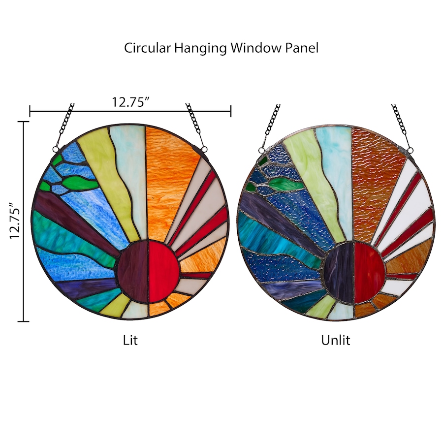 Image 106534_ALTMORE11.jpg, Product 106-534 / Price $99.99, Tiffany-Style Serenity Novelty Stained-Glass Window Panel (12.75"H) from Tiffany Style Lighting on TSC.ca's Home & Garden department