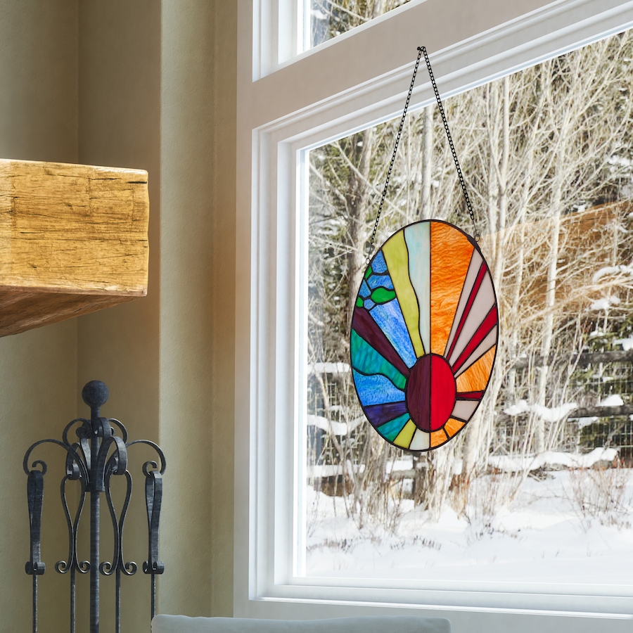 Image 106534_ALTMORE5.jpg, Product 106-534 / Price $99.99, Tiffany-Style Serenity Novelty Stained-Glass Window Panel (12.75"H) from Tiffany Style Lighting on TSC.ca's Home & Garden department