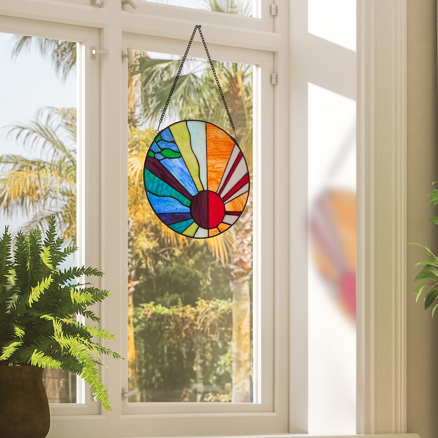 Image 106534_ALTMORE7.jpg, Product 106-534 / Price $99.99, Tiffany-Style Serenity Novelty Stained-Glass Window Panel (12.75"H) from Tiffany Style Lighting on TSC.ca's Home & Garden department