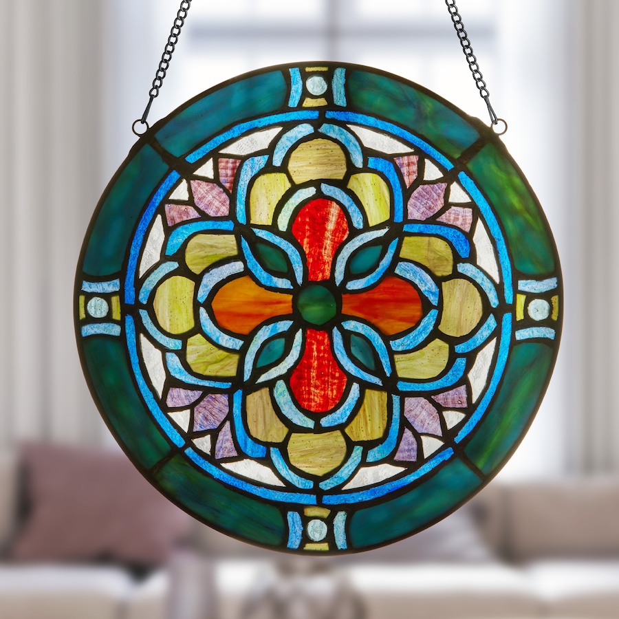 Image 106538_ALTMORE6.jpg, Product 106-538 / Price $84.99, Tiffany-Style Geometric Stained-Glass Window Panel (12"H) from Tiffany Style Lighting on TSC.ca's Home & Garden department
