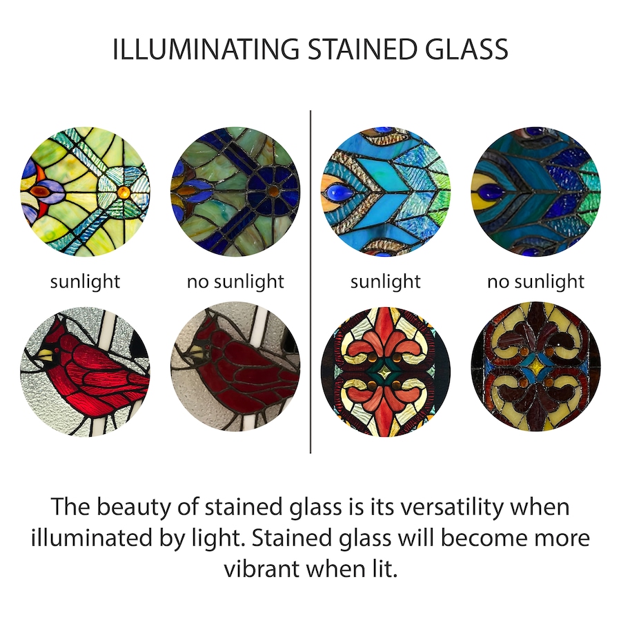 Image 106538_ALTMORE8.jpg, Product 106-538 / Price $84.99, Tiffany-Style Geometric Stained-Glass Window Panel (12"H) from Tiffany Style Lighting on TSC.ca's Home & Garden department