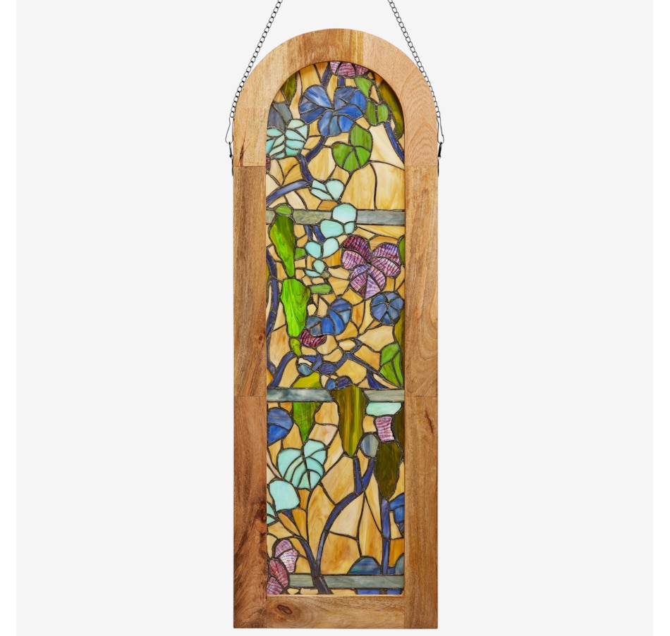 Image 106540.jpg, Product 106-540 / Price $269.99, Tiffany-Style Fruitful Grapevine Stained-Glass Window Panel (36"H) from Tiffany Style Lighting on TSC.ca's Home & Garden department
