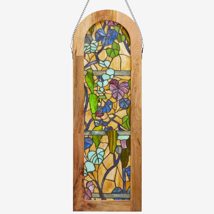 Image 106540.jpg, Product 106-540 / Price $269.99, Tiffany-Style Fruitful Grapevine Stained-Glass Window Panel (36"H) from Tiffany Style Lighting on TSC.ca's Home & Garden department