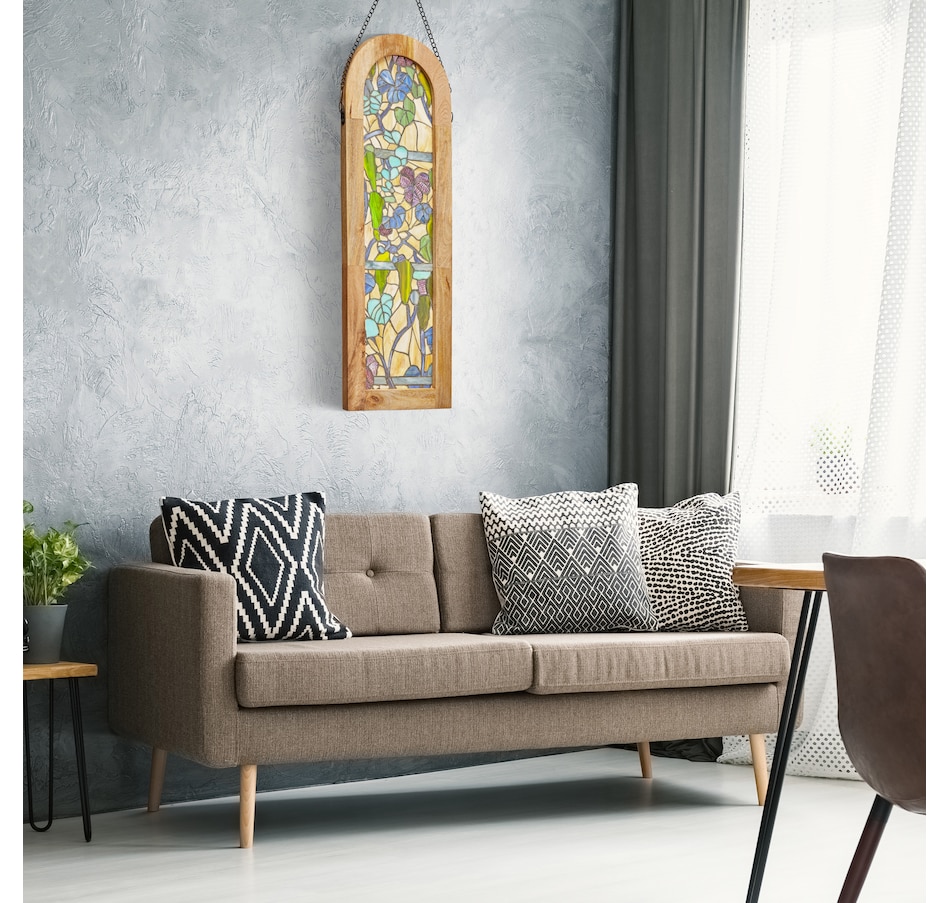Image 106540_ALTMORE8.jpg, Product 106-540 / Price $269.99, Tiffany-Style Fruitful Grapevine Stained-Glass Window Panel (36"H) from Tiffany Style Lighting on TSC.ca's Home & Garden department