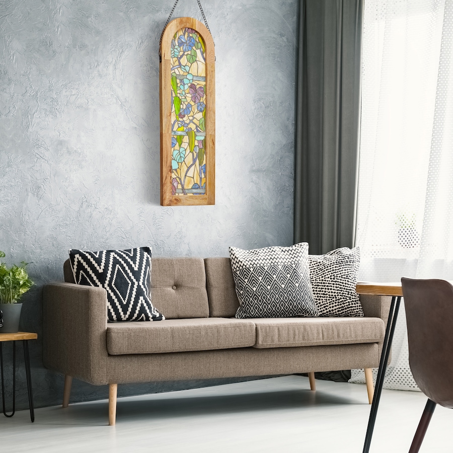 Image 106540_ALTMORE8.jpg, Product 106-540 / Price $269.99, Tiffany-Style Fruitful Grapevine Stained-Glass Window Panel (36"H) from Tiffany Style Lighting on TSC.ca's Home & Garden department
