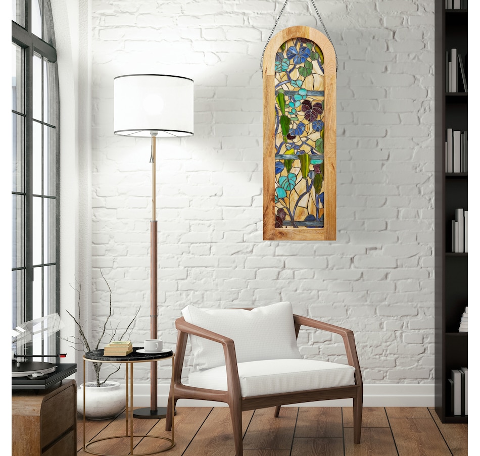 Image 106540_ALTMORE9.jpg, Product 106-540 / Price $269.99, Tiffany-Style Fruitful Grapevine Stained-Glass Window Panel (36"H) from Tiffany Style Lighting on TSC.ca's Home & Garden department
