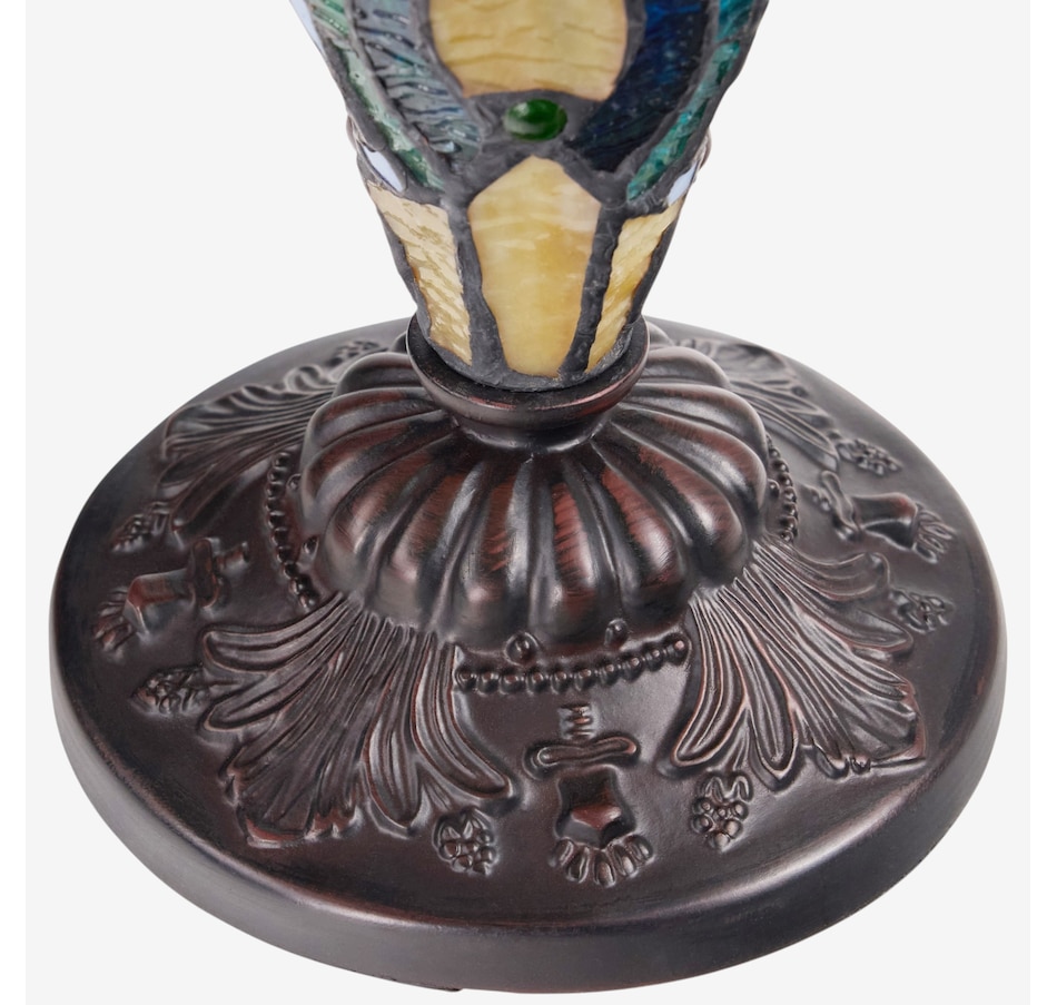 Image 106542_ALTMORE4.jpg, Product 106-542 / Price $449.99, Tiffany-Style Double-Lit Amber Stained-Glass Table Lamp (24"H) from Tiffany Style Lighting on TSC.ca's Home & Garden department