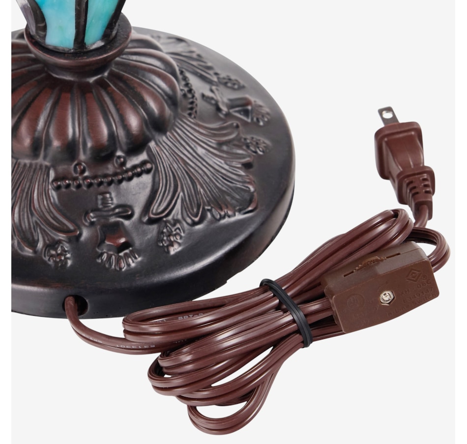 Image 106543_ALTMORE3.jpg, Product 106-543 / Price $449.99, Tiffany-Style Double-Lit Amber Teal Style Stained Glass Table Lamp (24"H) from Tiffany Style Lighting on TSC.ca's Home & Garden department
