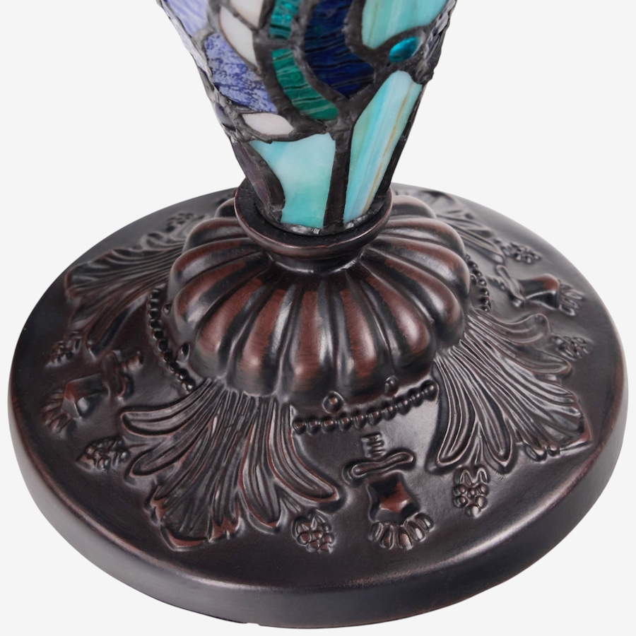 Image 106543_ALTMORE4.jpg, Product 106-543 / Price $449.99, Tiffany-Style Double-Lit Amber Teal Style Stained Glass Table Lamp (24"H) from Tiffany Style Lighting on TSC.ca's Home & Garden department