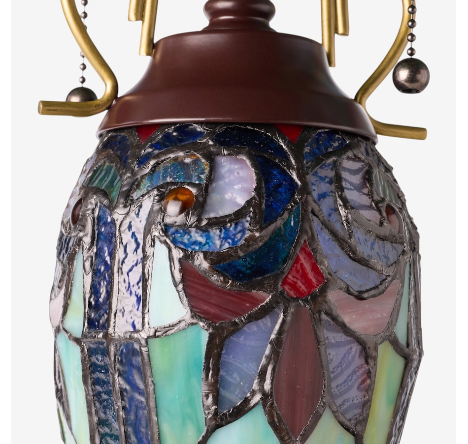 Image 106544_ALTMORE5.jpg, Product 106-544 / Price $459.99, Tiffany-Style Victorian Green Dome Shade Double-Lit Stained-Glass Table Lamp (24.5"H) from Tiffany Style Lighting on TSC.ca's Home & Garden department